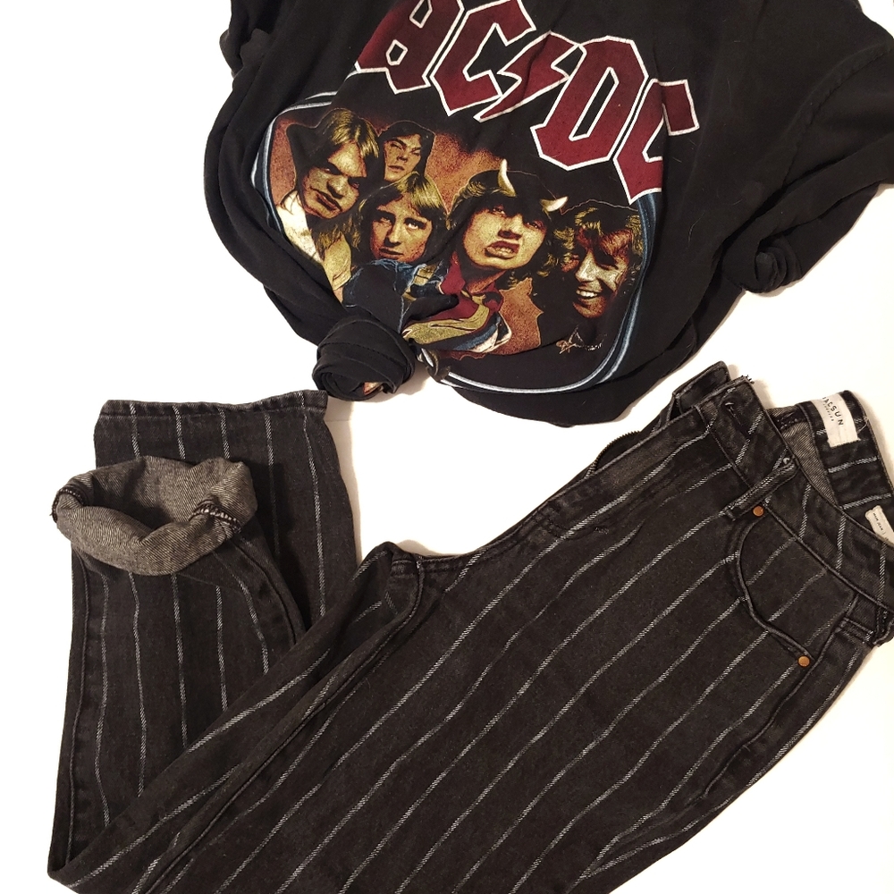 PacSun Striped Mom Jeans